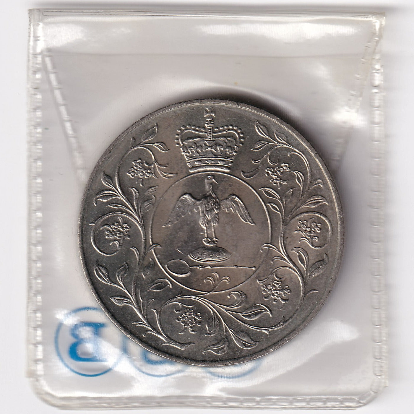 1977 Elizabeth II Crown Coin in TSB Plastic Sleeve (Silver Jubilee)